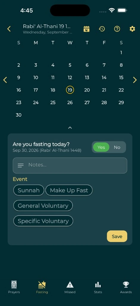 Fasting tracker