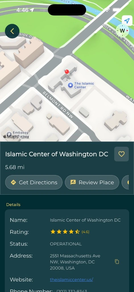 Nearby mosques