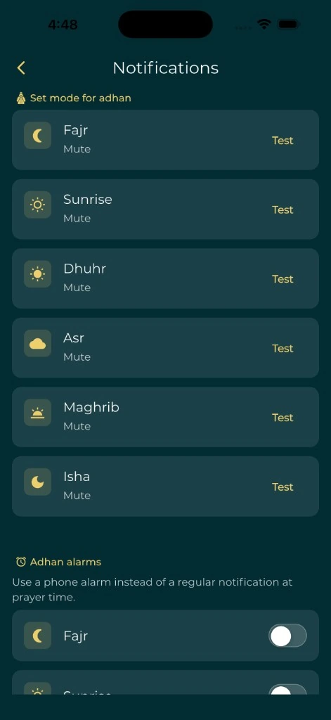 Prayer notifications