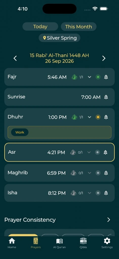 Prayer times